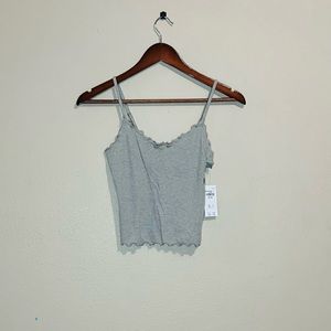 Hollister grey cropped tank